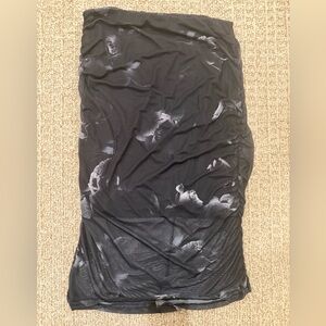 Rebecca Minkoff Black Floral Midi Skirt